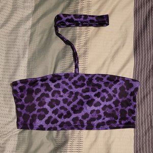 Devil Walking Purple Leopard Tube Top